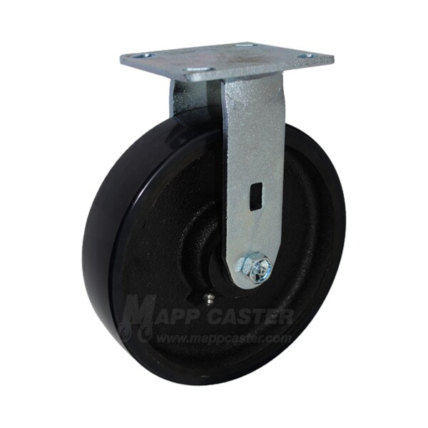 Mapp Caster 8"X2" Polyurethane on Iron Wheel Rigid Caster - 1,250 Lbs Capacity 146UIRB820R - main